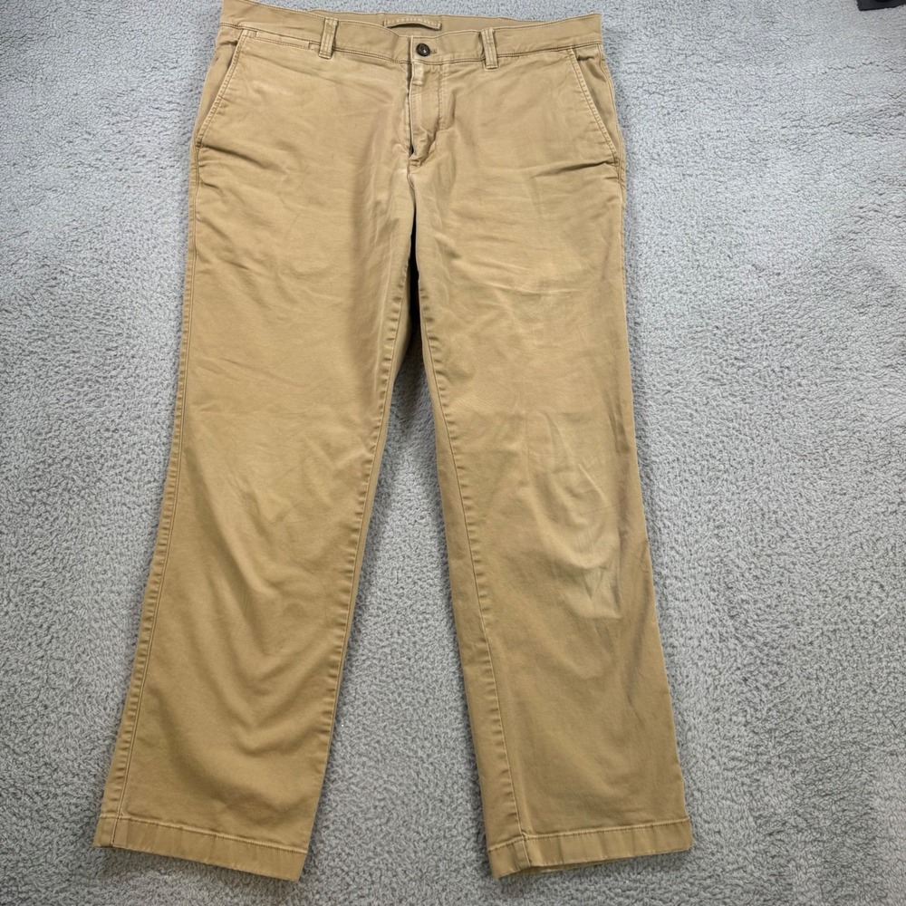 Duck Head Mens‎ Khaki Chino Pants Tan Straight Leg Stretch 36x28 Cotton Blend